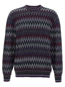 Missoni Zigzag Pattern Sweater Blue