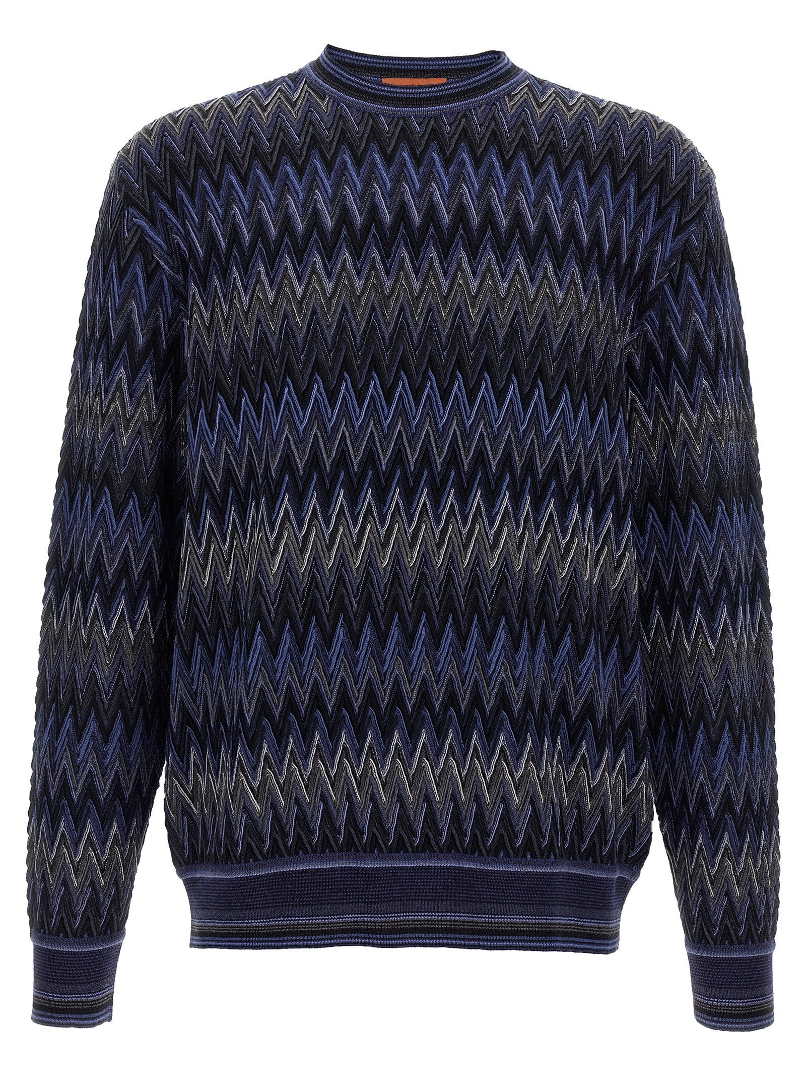 Missoni Zigzag Pattern Sweater Blue