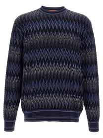 Missoni Zigzag Pattern Sweater Blue