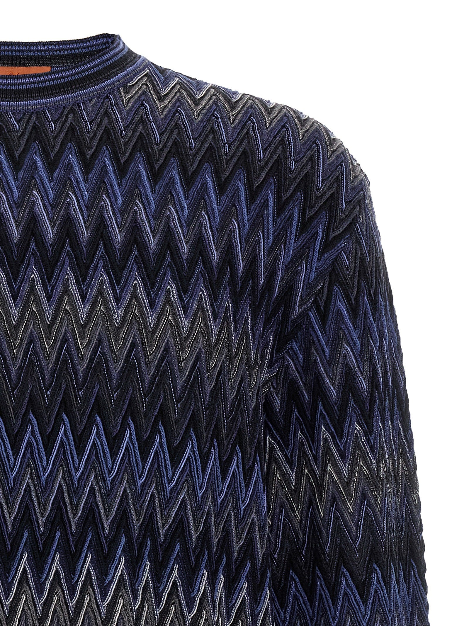 Missoni Zigzag Pattern Sweater Blue