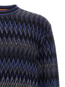 Missoni Zigzag Pattern Sweater Blue