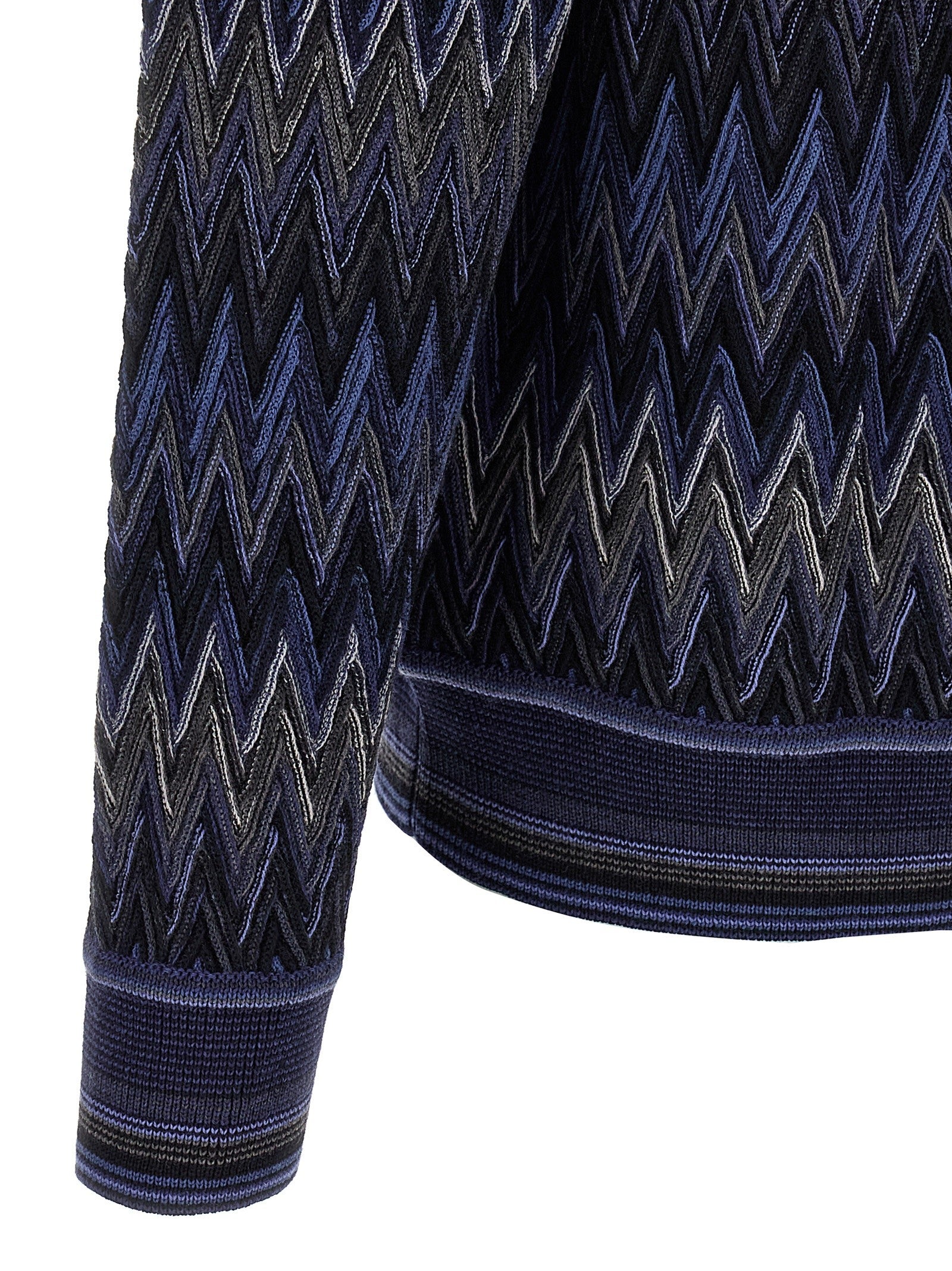 Missoni Zigzag Pattern Sweater Blue