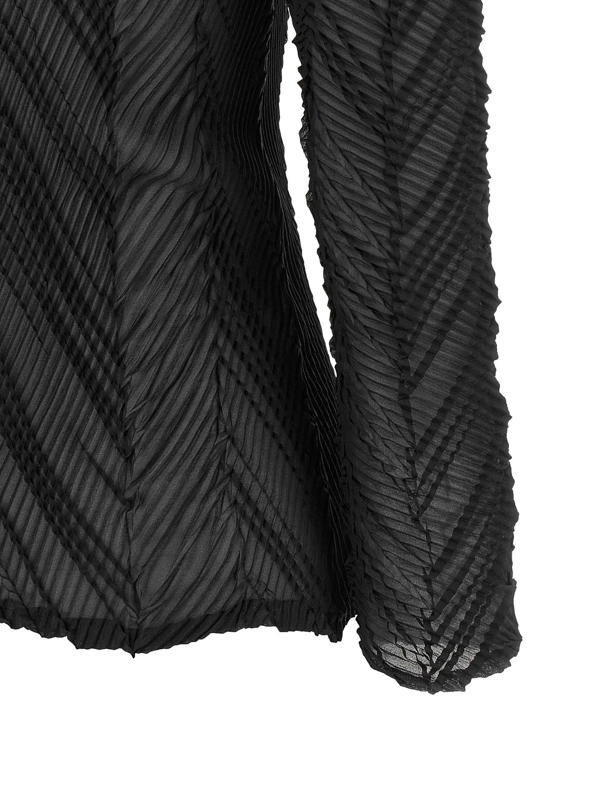 ISSEY MIYAKE Zigzag Pleats Sweater Black