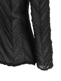 ISSEY MIYAKE Zigzag Pleats Sweater Black