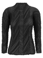 ISSEY MIYAKE Zigzag Pleats Sweater Black