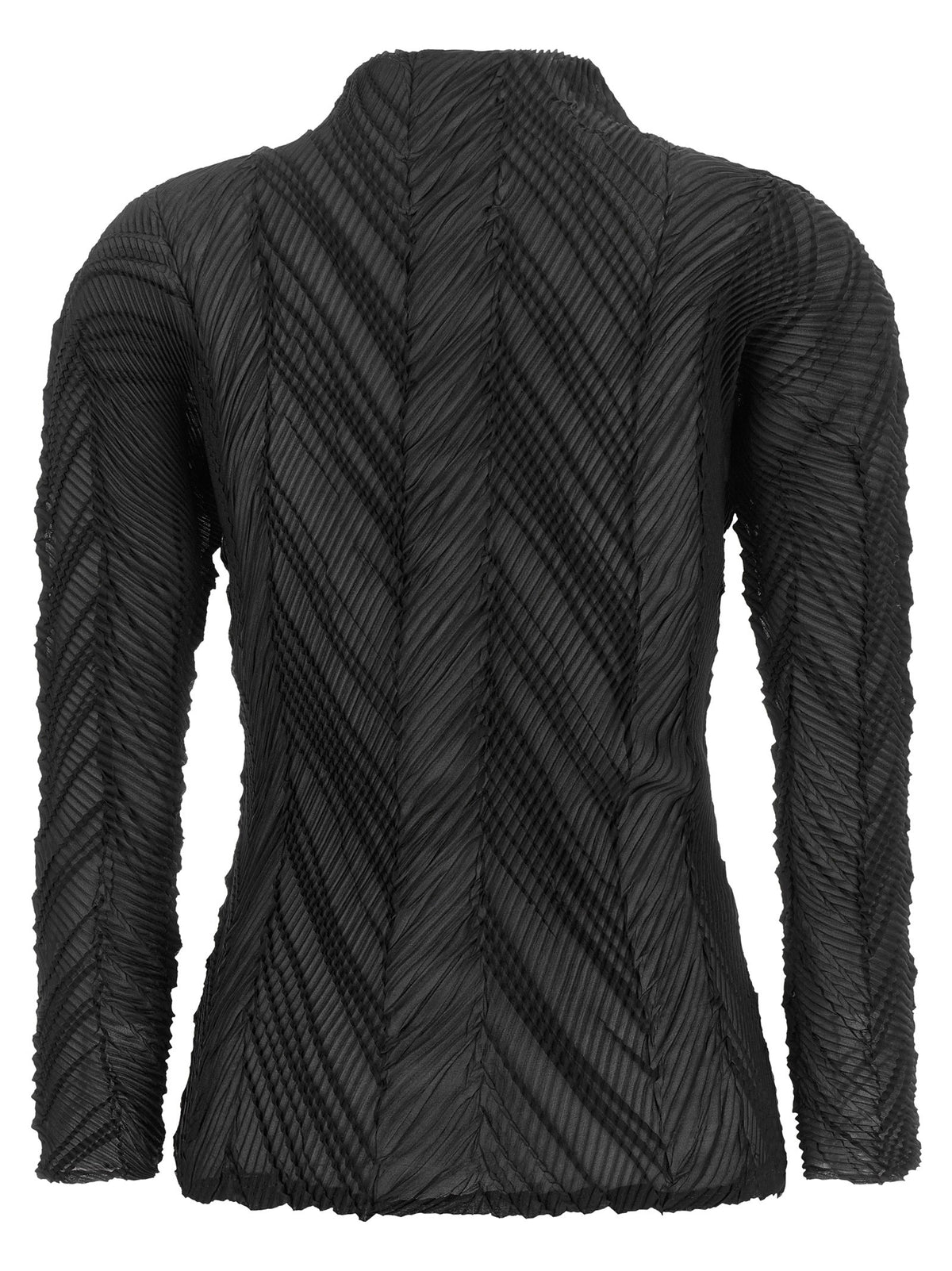 ISSEY MIYAKE Zigzag Pleats Sweater Black
