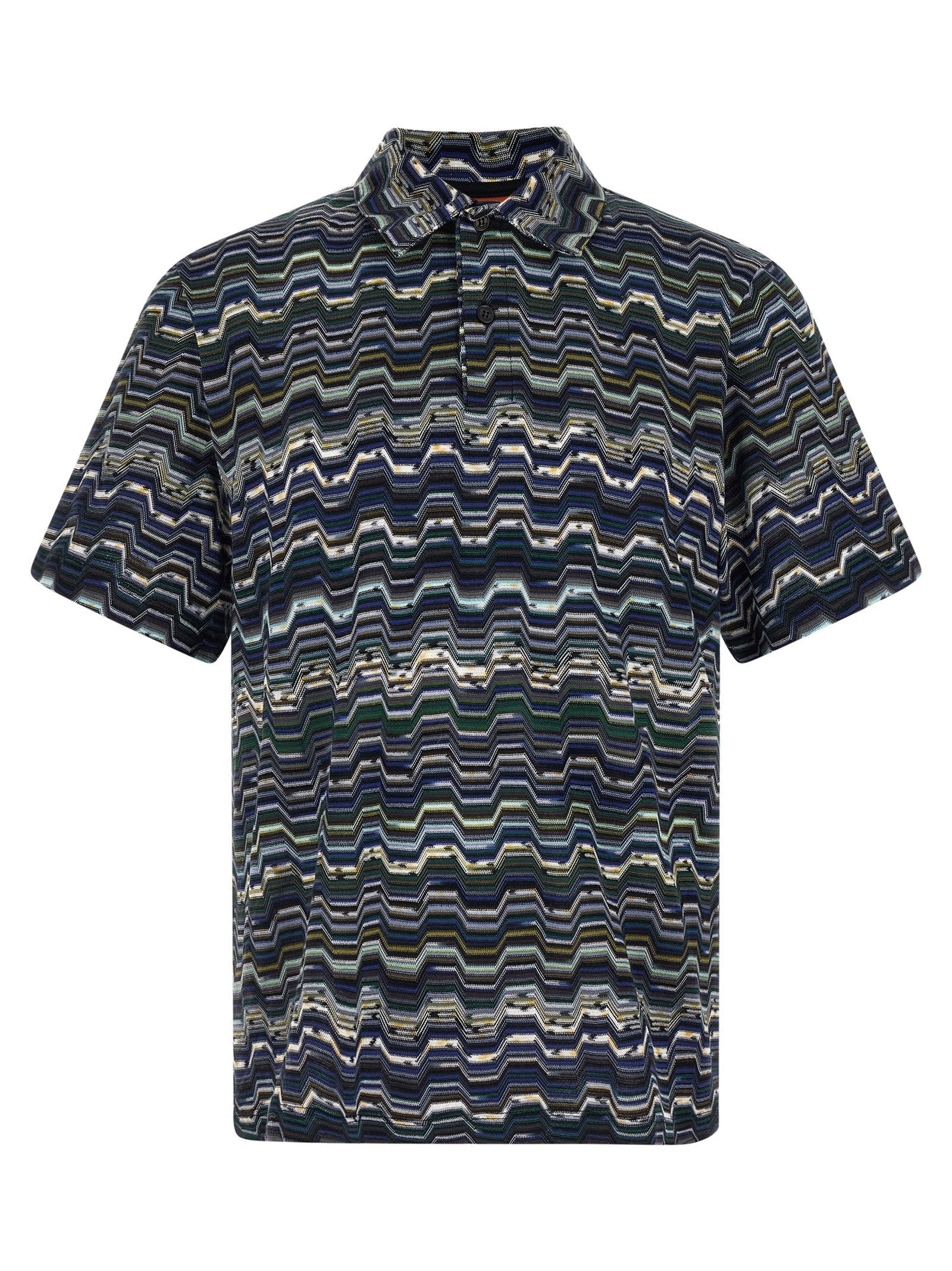 Missoni Zigzag Polo Shirt Blue