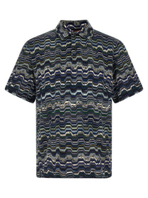 Missoni Zigzag Polo Shirt Blue