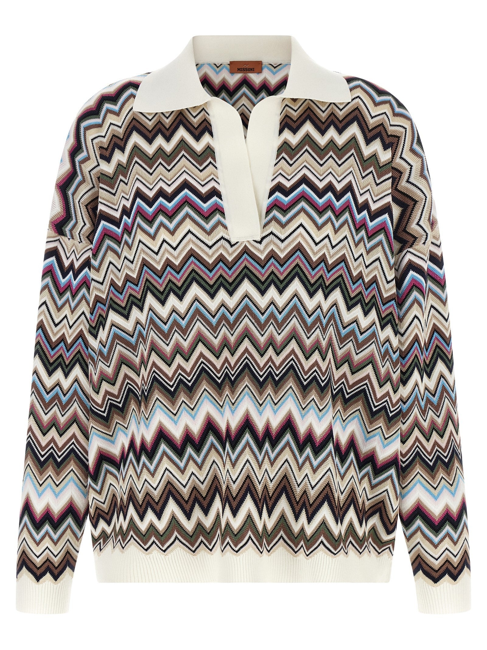 Missoni Zigzag Polo Shirt Gold