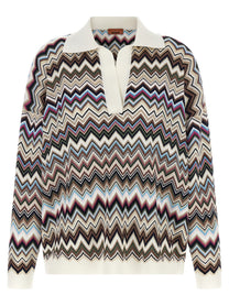 Missoni Zigzag Polo Shirt Gold