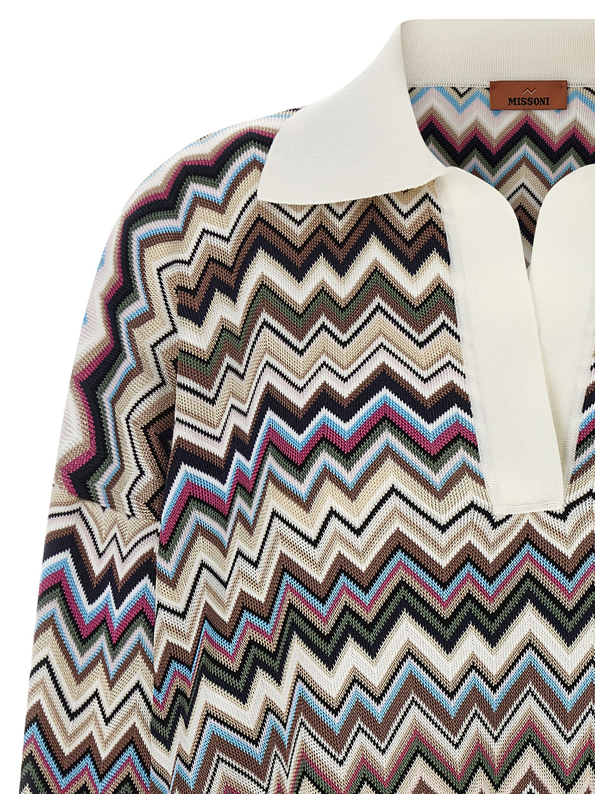 Missoni Zigzag Polo Shirt Gold