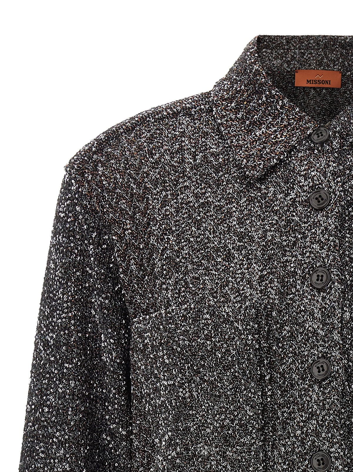 Missoni Zigzag Sequin Shirt Grey