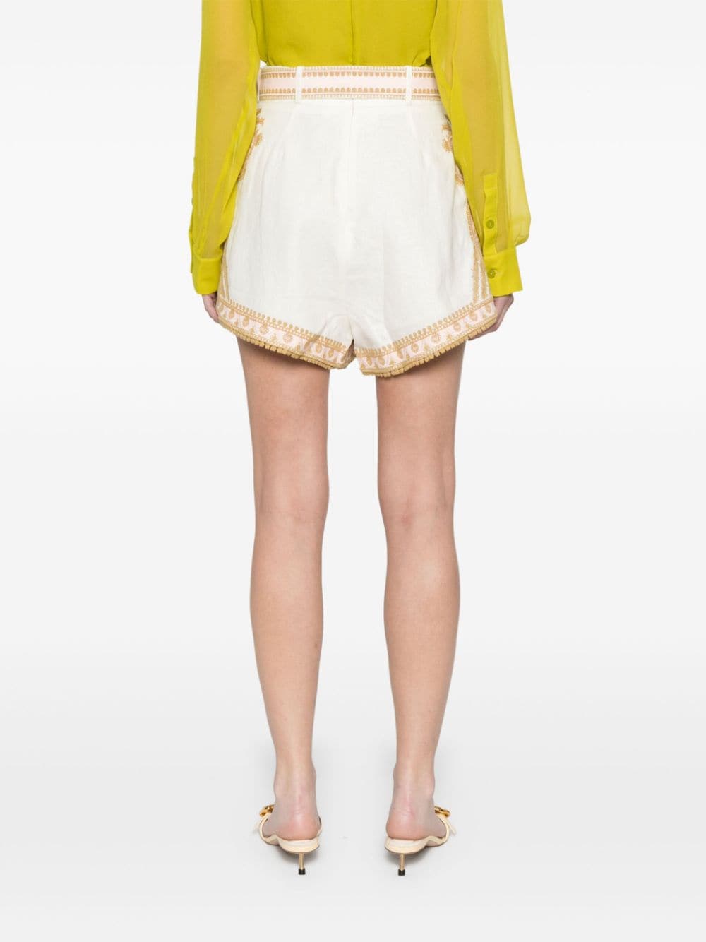 Zimmermann Zimmermann Waverly embroidered linen shorts Women’s Clothing