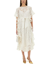 ZIMMERMANN - Zimmermann ’Crush’ Lace Midi Dress - Women’s Clothing