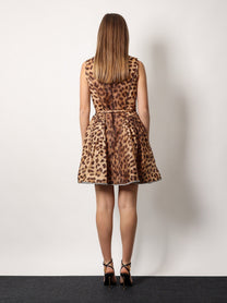 ZIMMERMANN - Zimmermann Linen And Silk Mini Dress With Animalier Print - Women’s Clothing
