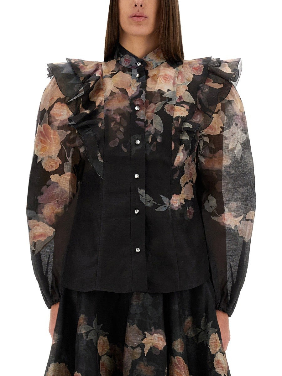 ZIMMERMANN - Blouse With Ruffles ’Crush’ - Women’s Tops