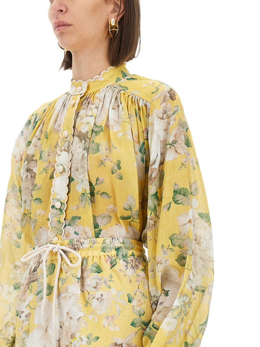 ZIMMERMANN - Zimmermann Blouse With Floral Pattern - Women’s Tops