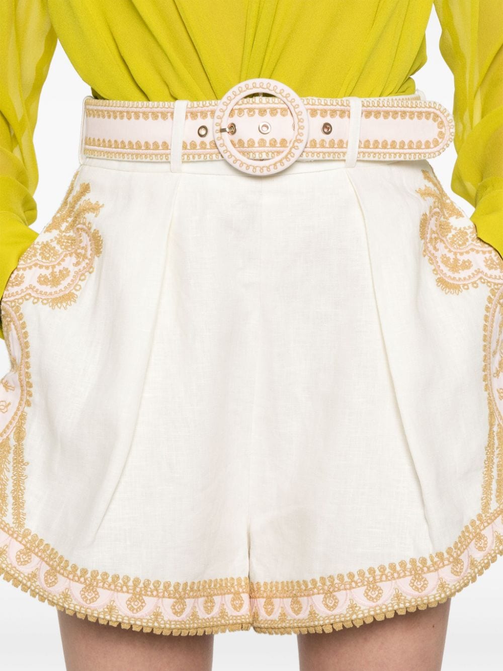 Zimmermann Zimmermann Waverly embroidered linen shorts Women’s Clothing