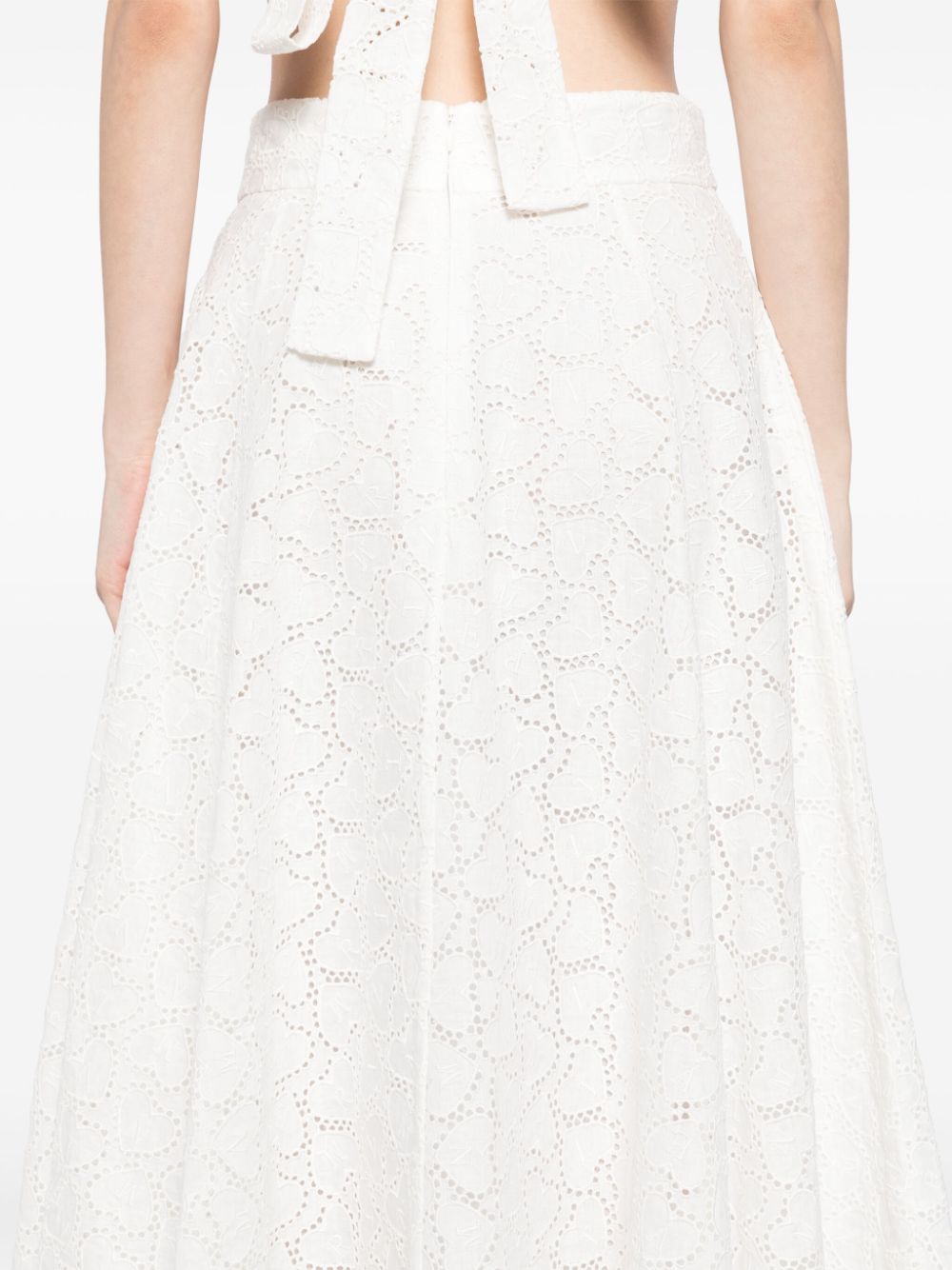 Zimmermann Zimmermann Crush embroidered midi skirt Women’s Clothing