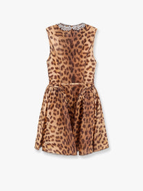 ZIMMERMANN - Zimmermann Linen And Silk Mini Dress With Animalier Print - Women’s Clothing