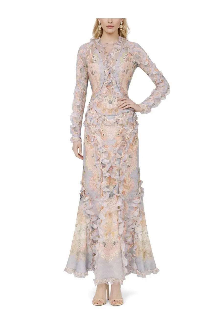 Zimmermann Women's Rebellion Long Dress Multicolor, view 2
