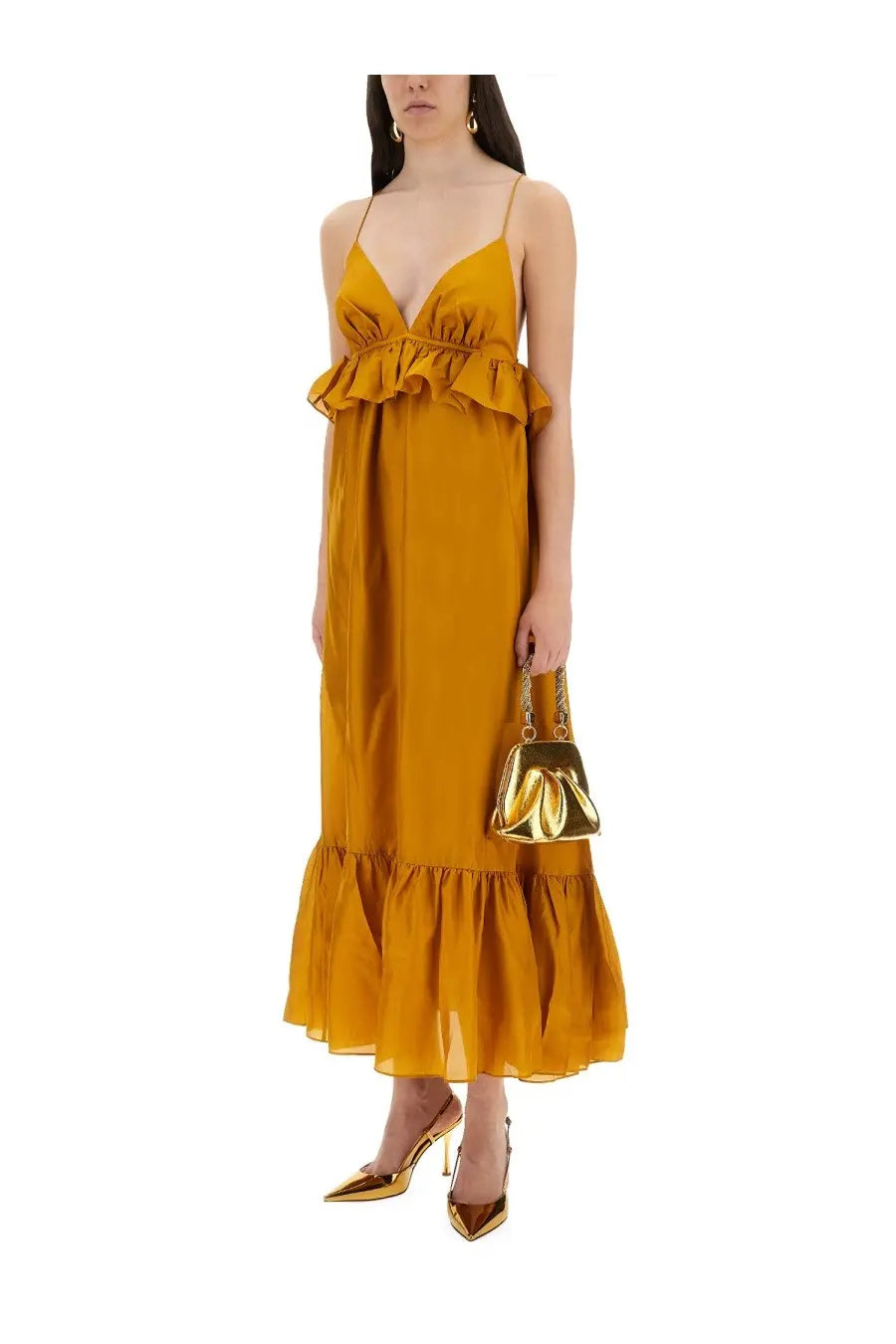 Zimmermann Women's Rhiannon Dress Gold, view 2