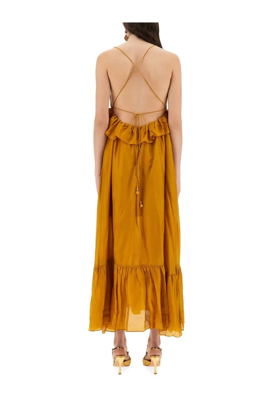 Zimmermann Women's Rhiannon Dress Gold, view 3