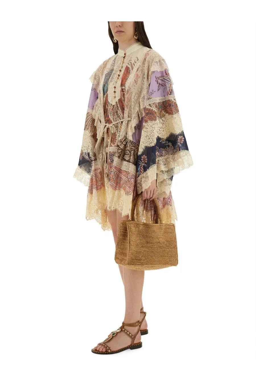 Zimmermann Women's Rhiannon Mini Dress Multicolor, view 2