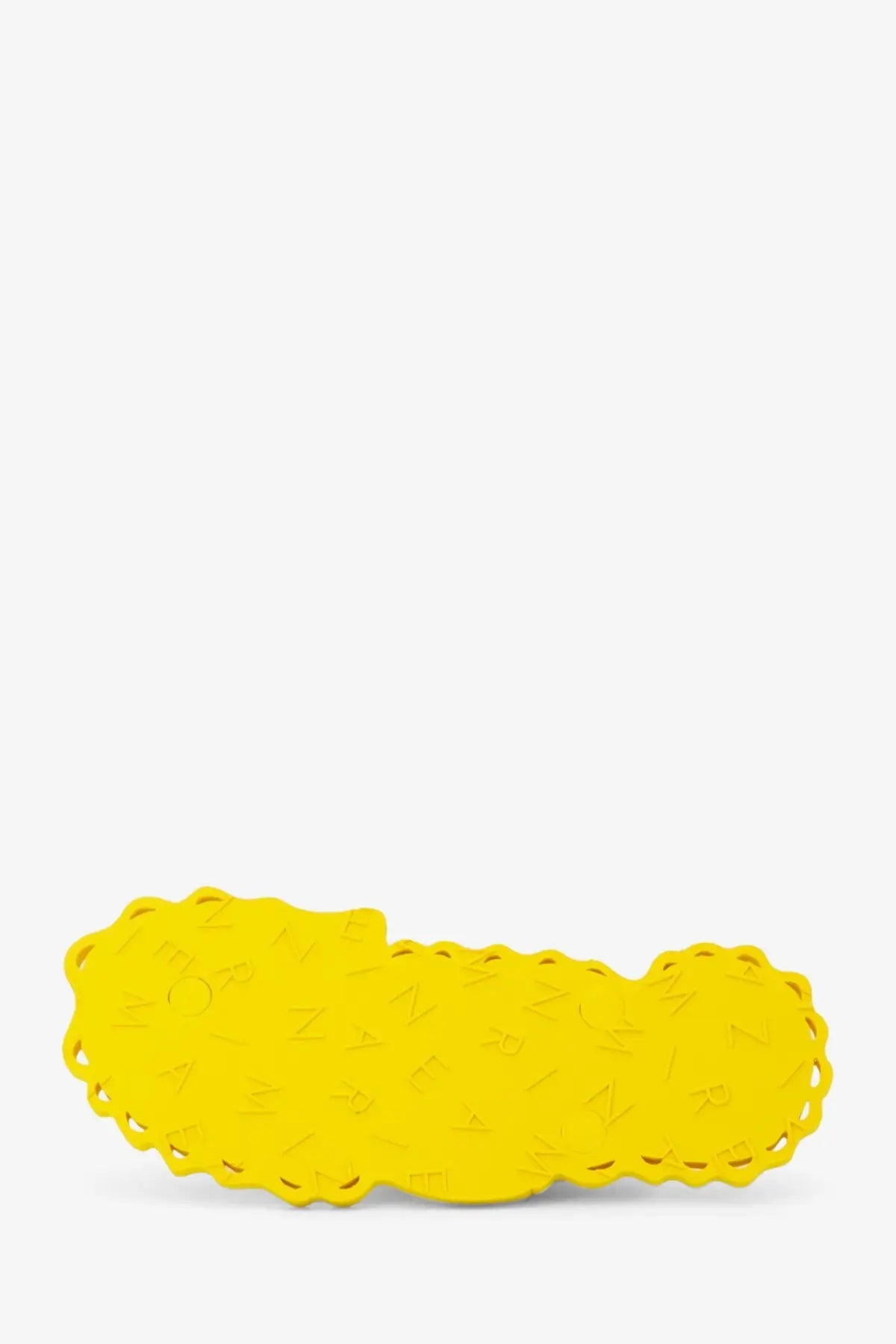 Zimmermann women’s seafoam thong rubber flip flops yellow with bright yellow scalloped-edged silicone insole and embossed logo pattern