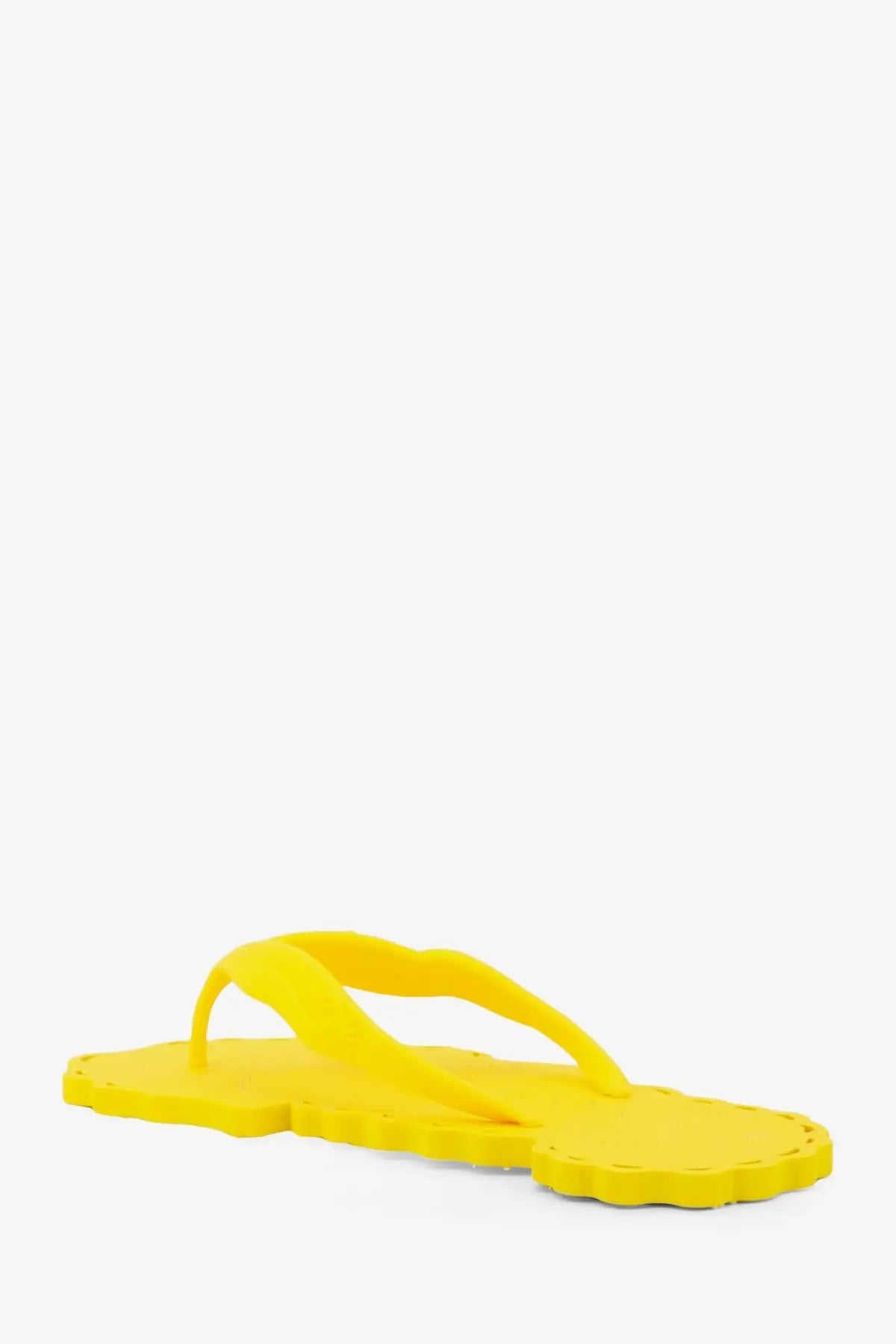 Zimmermann women’s seafoam yellow rubber thong flip flop with scalloped edge and smooth molded sole