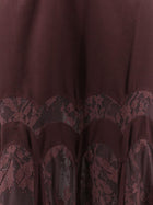 Zimmermann Women's Valiant Silk and Lace Blend Long Skirt Brown, view 3