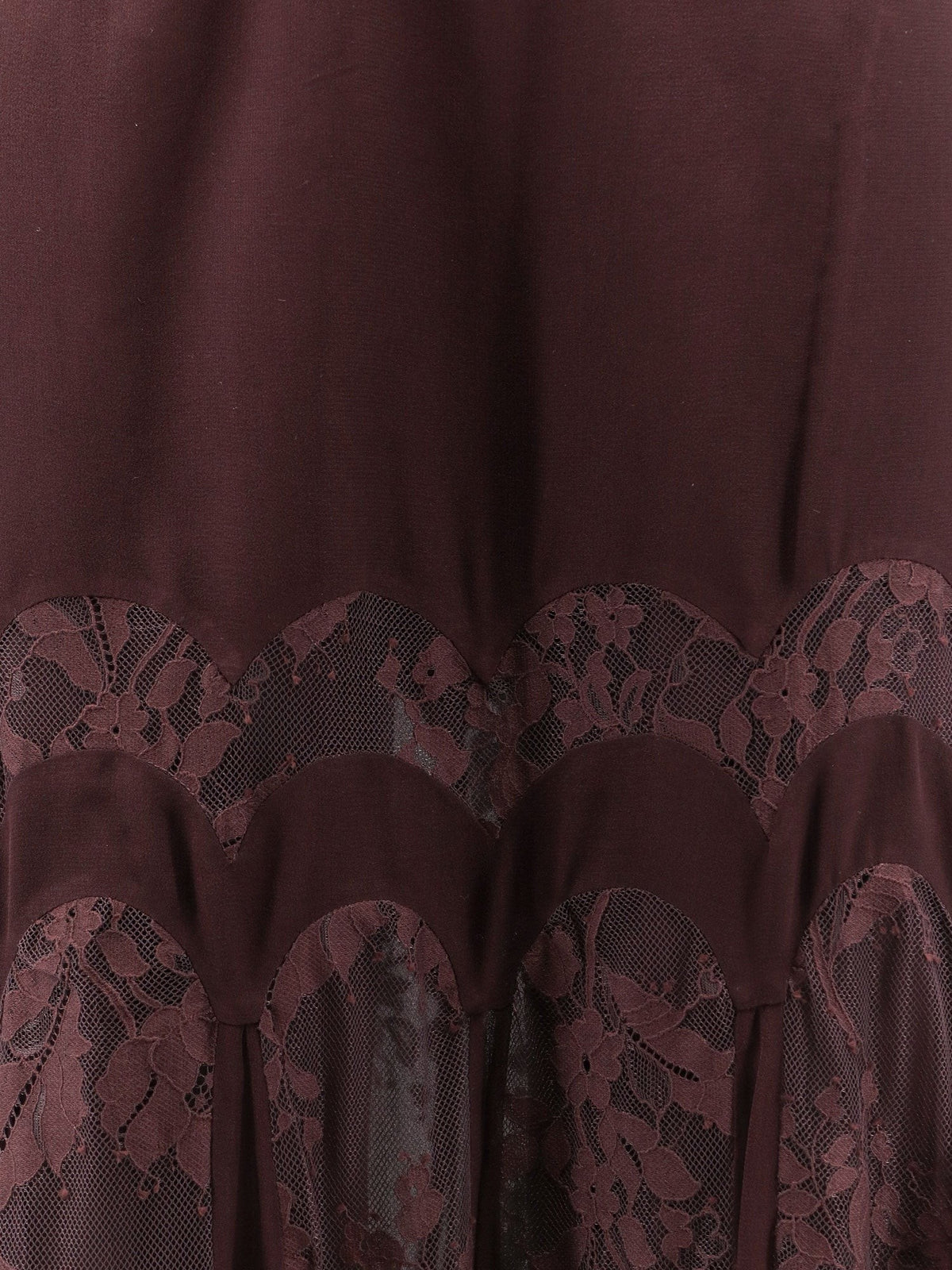 Zimmermann Women's Valiant Silk and Lace Blend Long Skirt Brown, view 3
