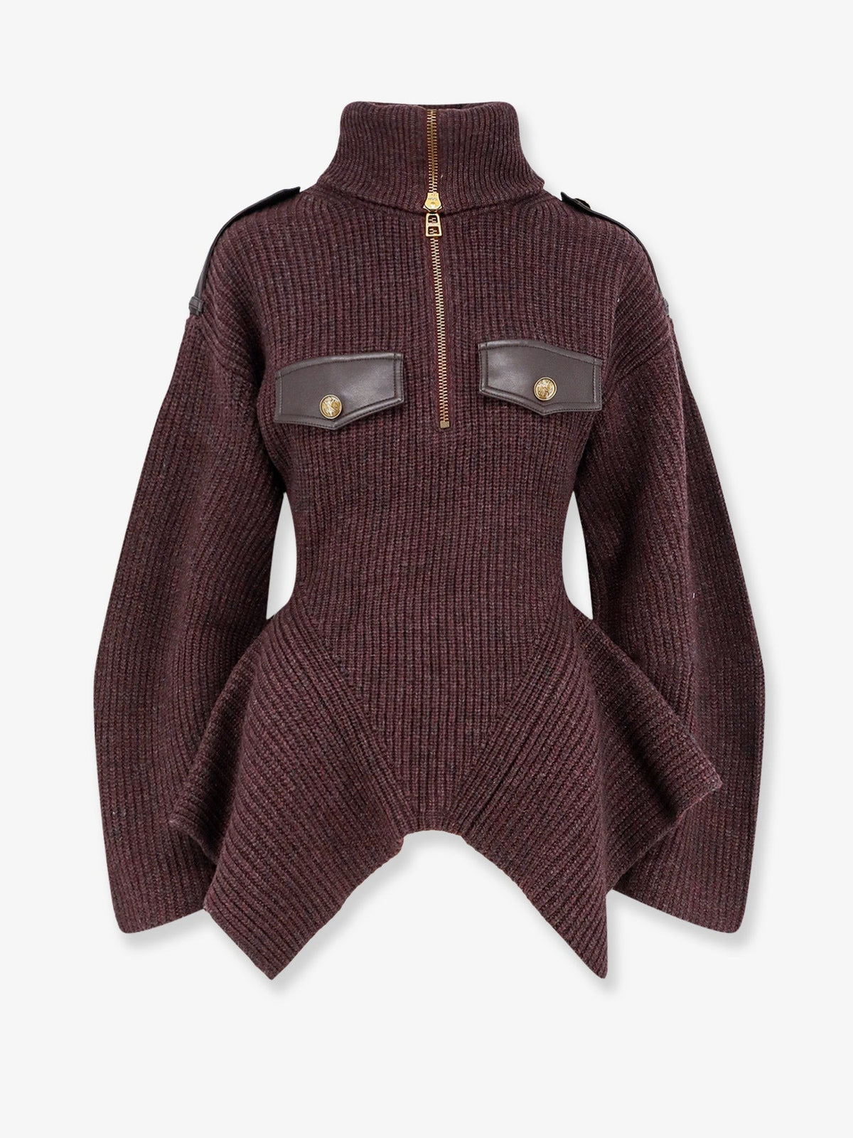 Zimmermann Women's Valiant Utility Sweater Wool Blend Brown