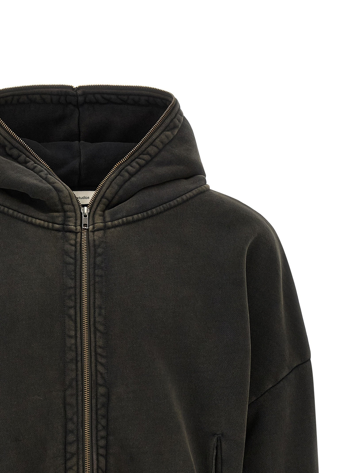 Entire Studios Unisex Cotton Eternal Zip Hoodie Black, view 3