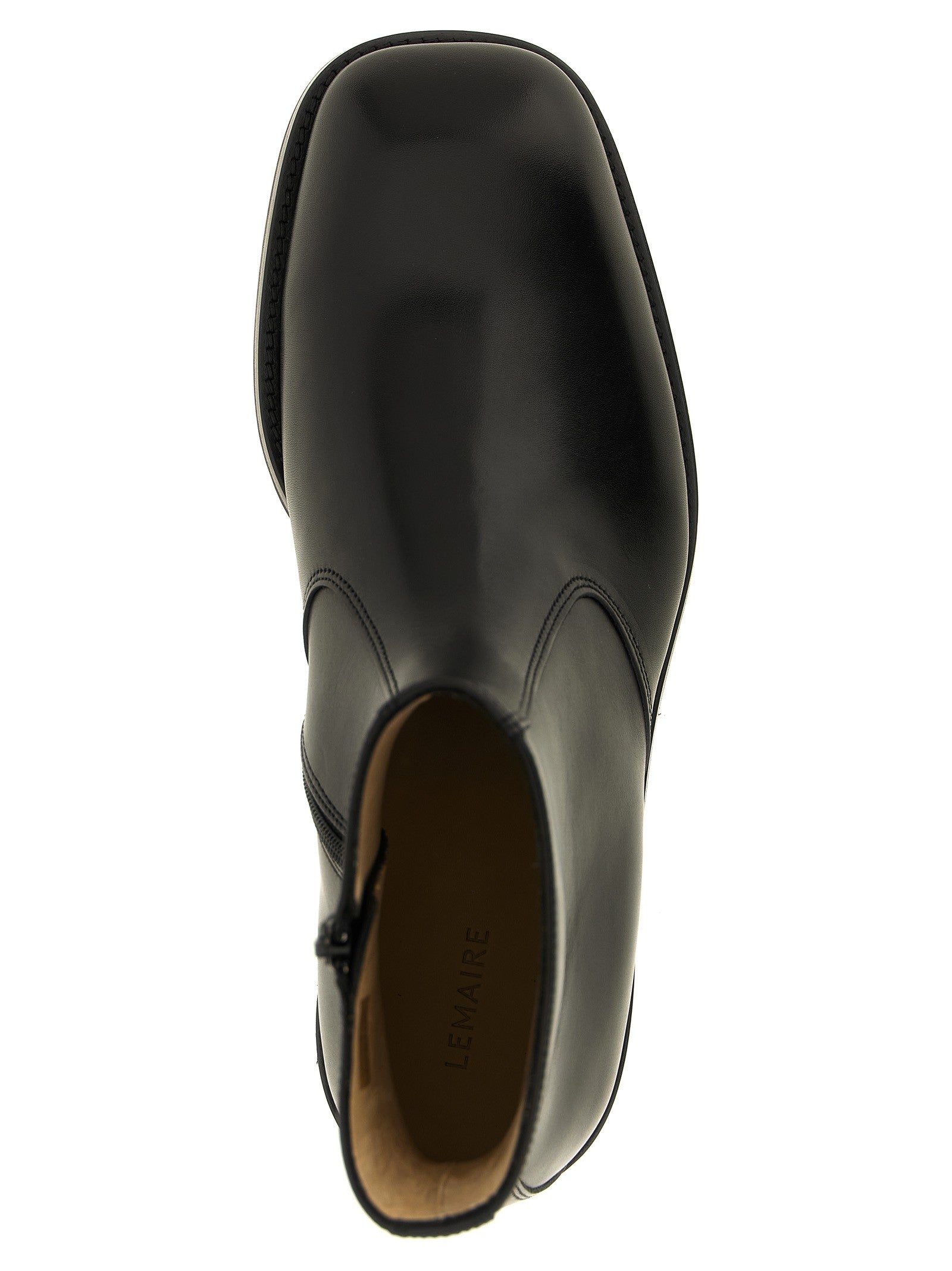 Lemaire Zip Ankle Boots Black