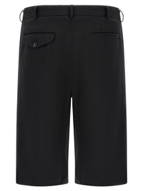 Comme Des Garçons Homme Plus Zip Bermuda Shorts Black
