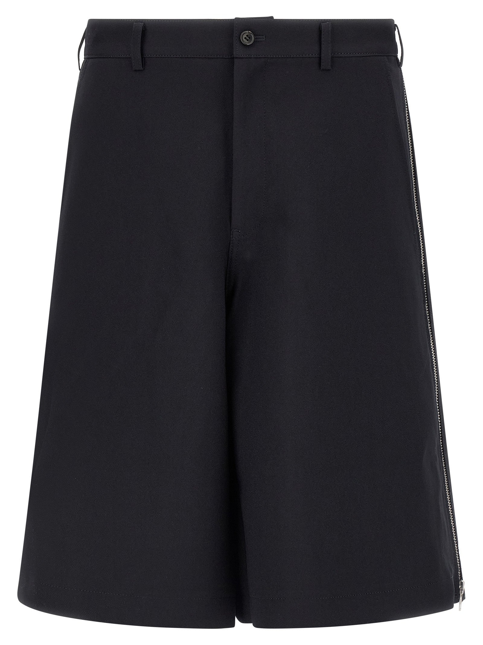 Comme Des Garcons Shirt Zip Bermuda Shorts Blue