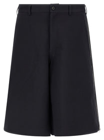 Comme Des Garcons Shirt Zip Bermuda Shorts Blue