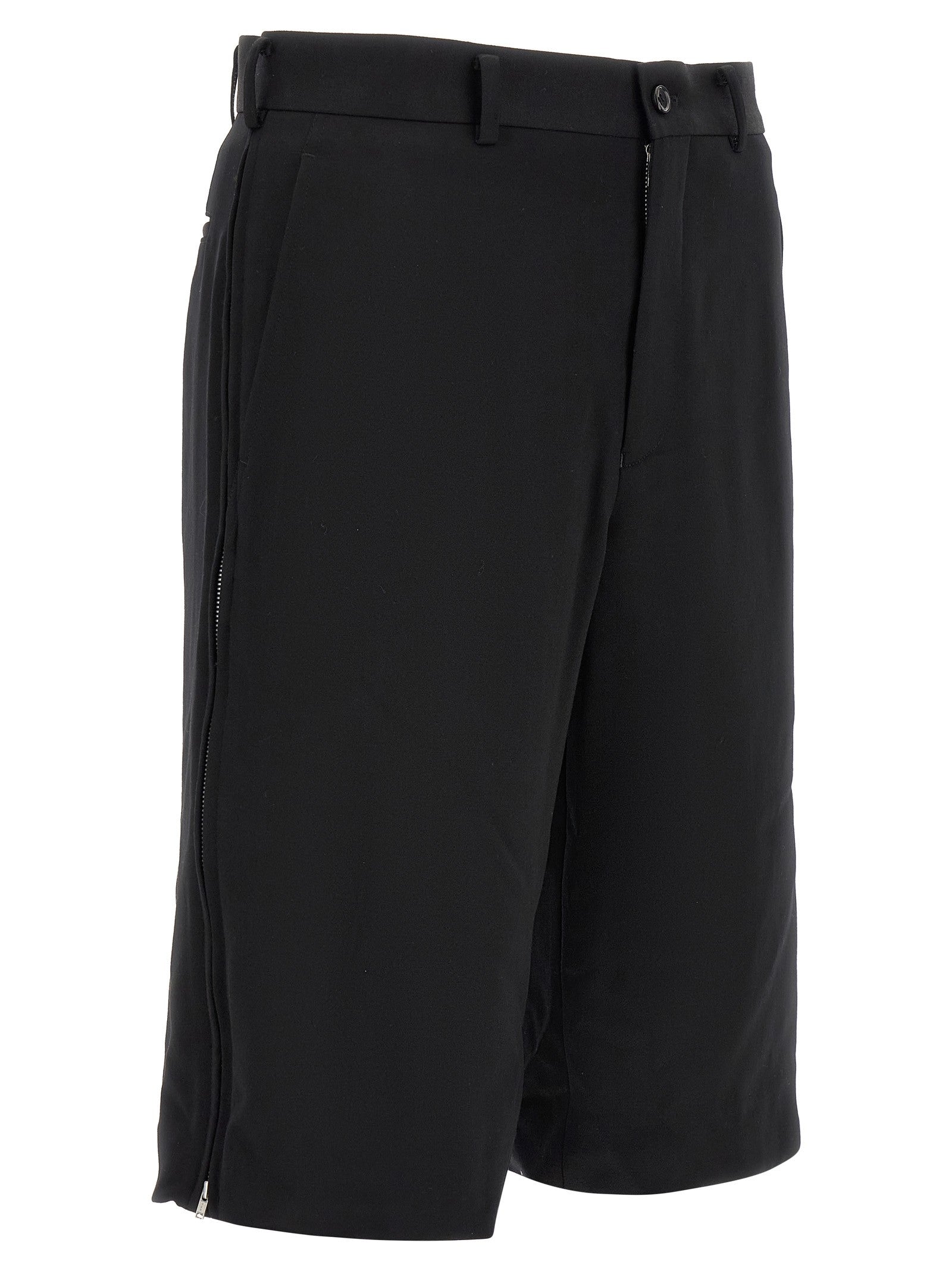 Comme Des Garçons Homme Plus Zip Bermuda Shorts Black