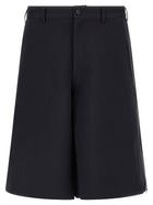 Comme Des Garcons Shirt Zip Bermuda Shorts Blue
