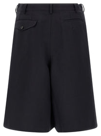 Comme Des Garcons Shirt Zip Bermuda Shorts Blue