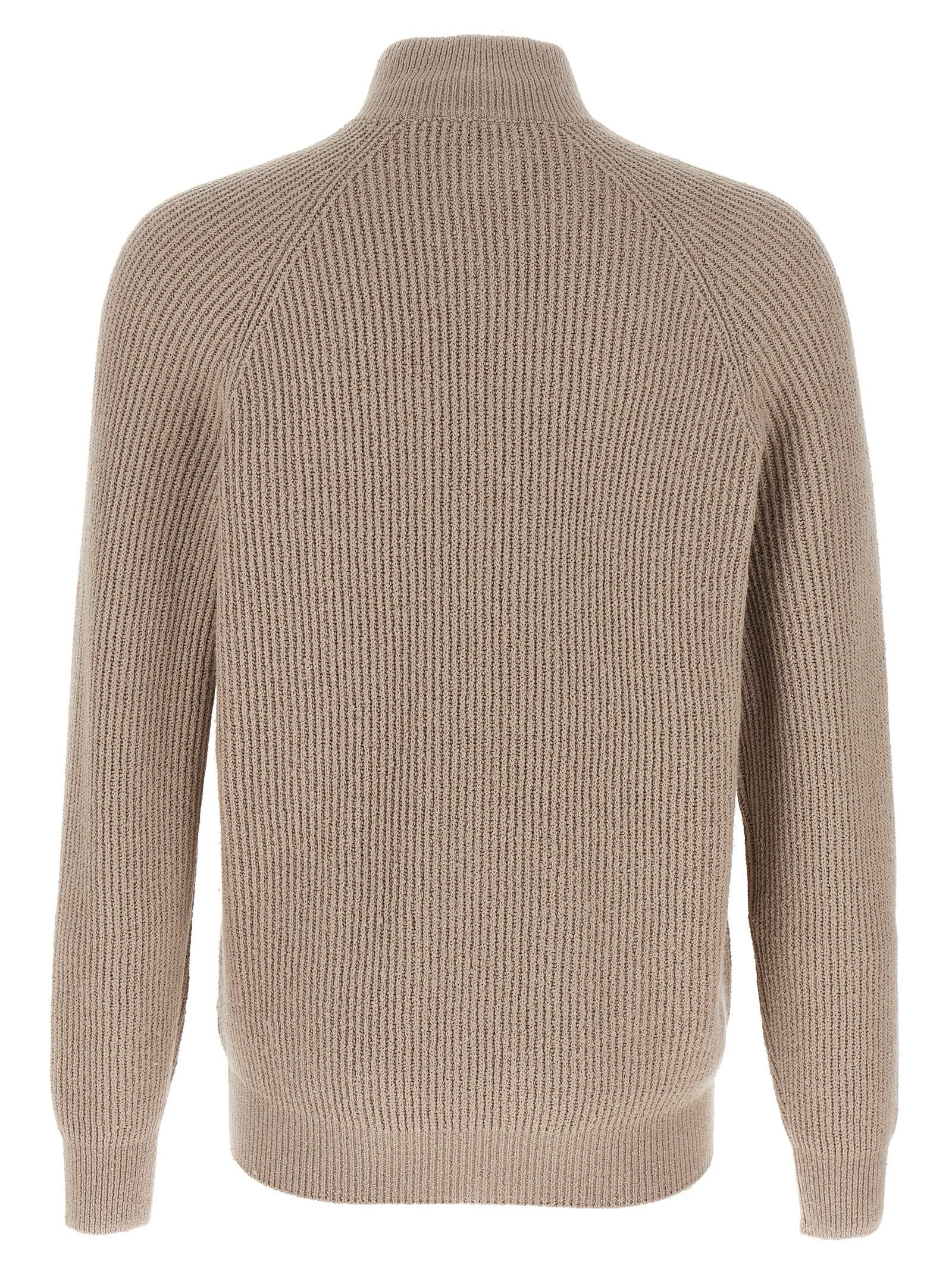 Brunello Cucinelli Zip Cardigan Beige