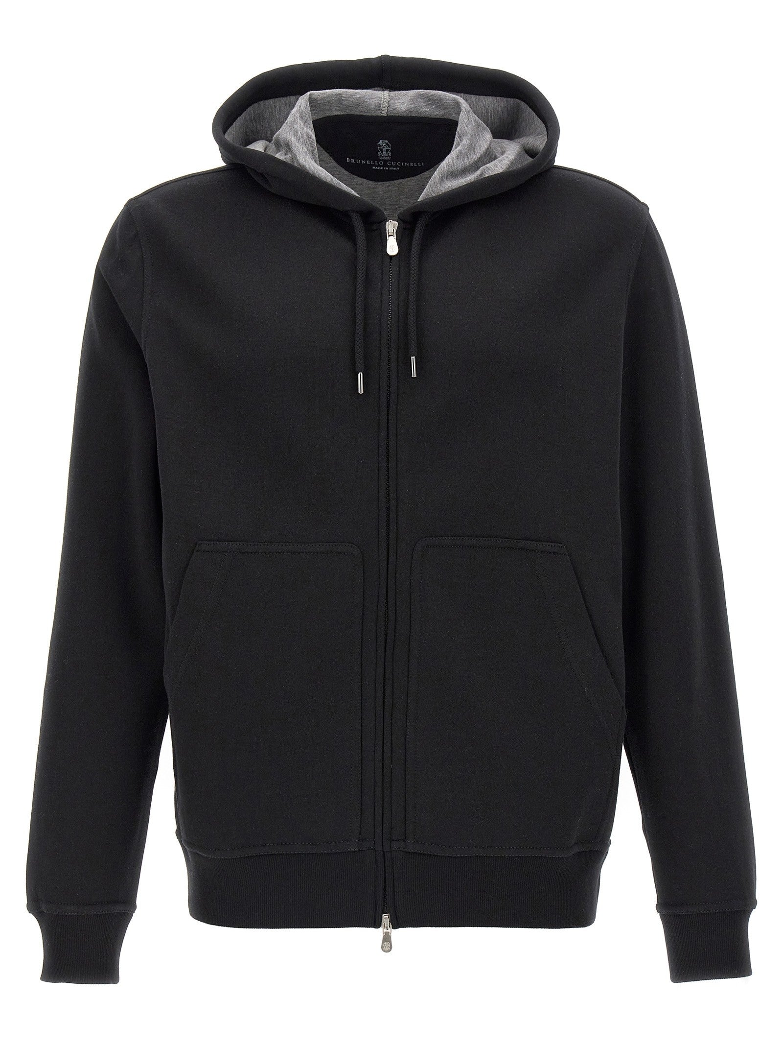 Brunello Cucinelli Zip Hoodie Black