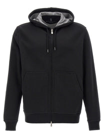Brunello Cucinelli Zip Hoodie Black