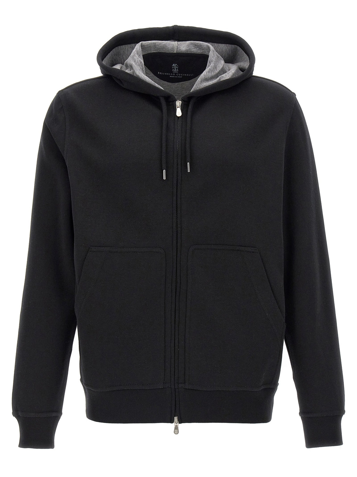 Brunello Cucinelli Zip Hoodie Black