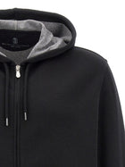 Brunello Cucinelli Zip Hoodie Black, view 3