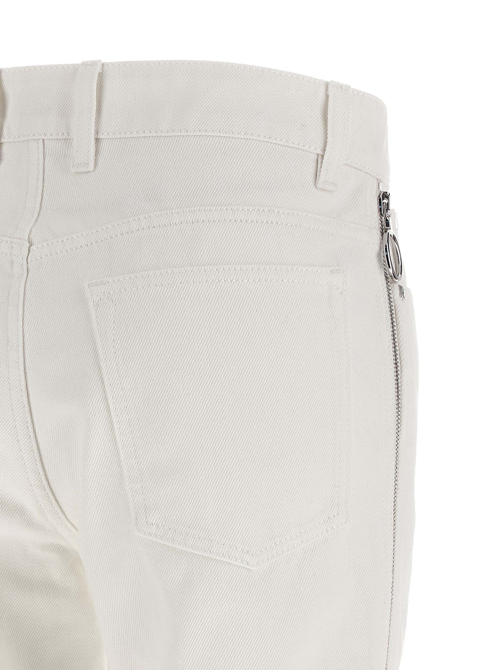 Rabanne Zip Jeans White