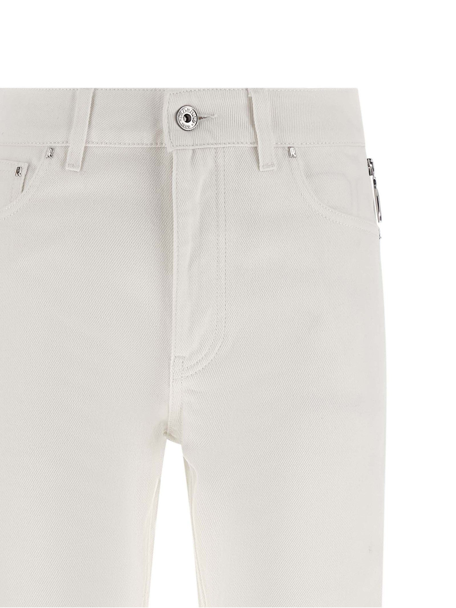 Rabanne Zip Jeans White