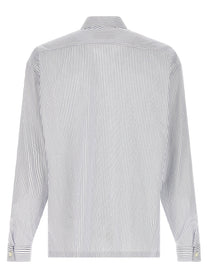 PRADA Zip Striped Shirt Blue