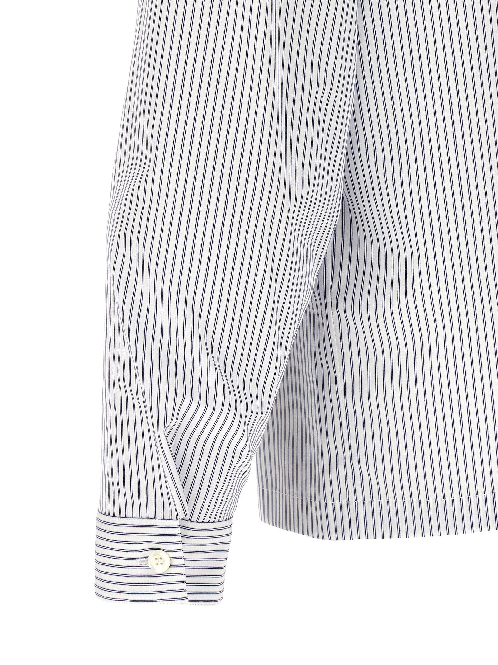 PRADA Zip Striped Shirt Blue